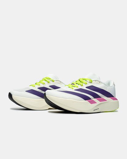Adidas Adizero Evo SL Cloud White / Collegiate Purple / Lime Bur