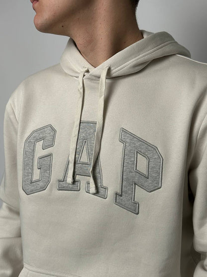 GAP LOGO FLEECE HOODIE «UNBLEACHED WHITE»