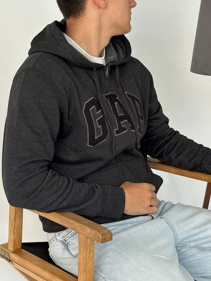 GAP LOGO FLEECE ZIP HOODIE «NEW CHARCOAL GREY»