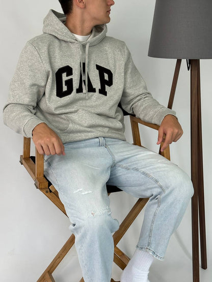 GAP LOGO FLEECE HOODIE «LIGHT HEATHER GRAY»