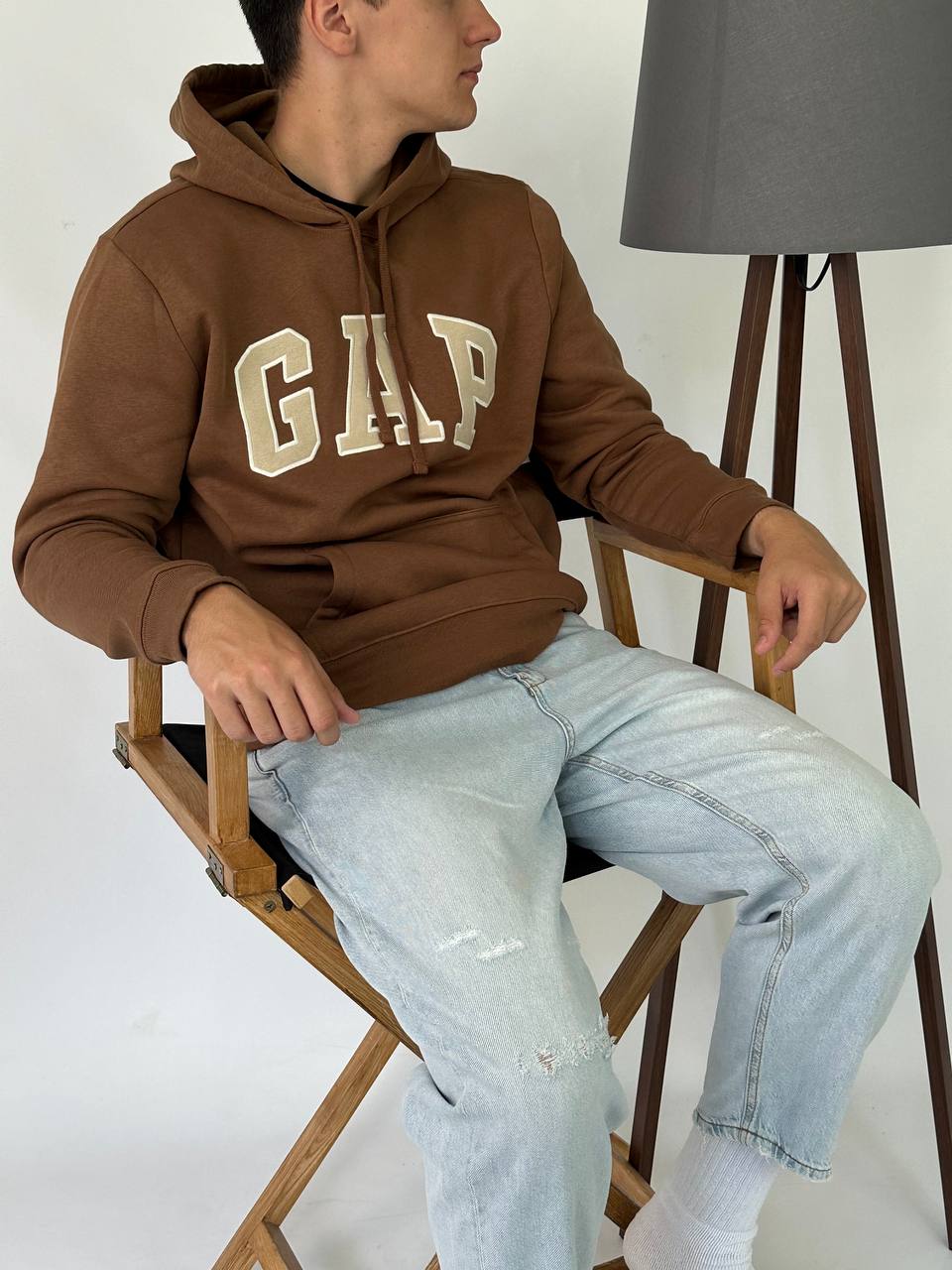 GAP LOGO FLEECE HOODIE «BROZEN BROWN»