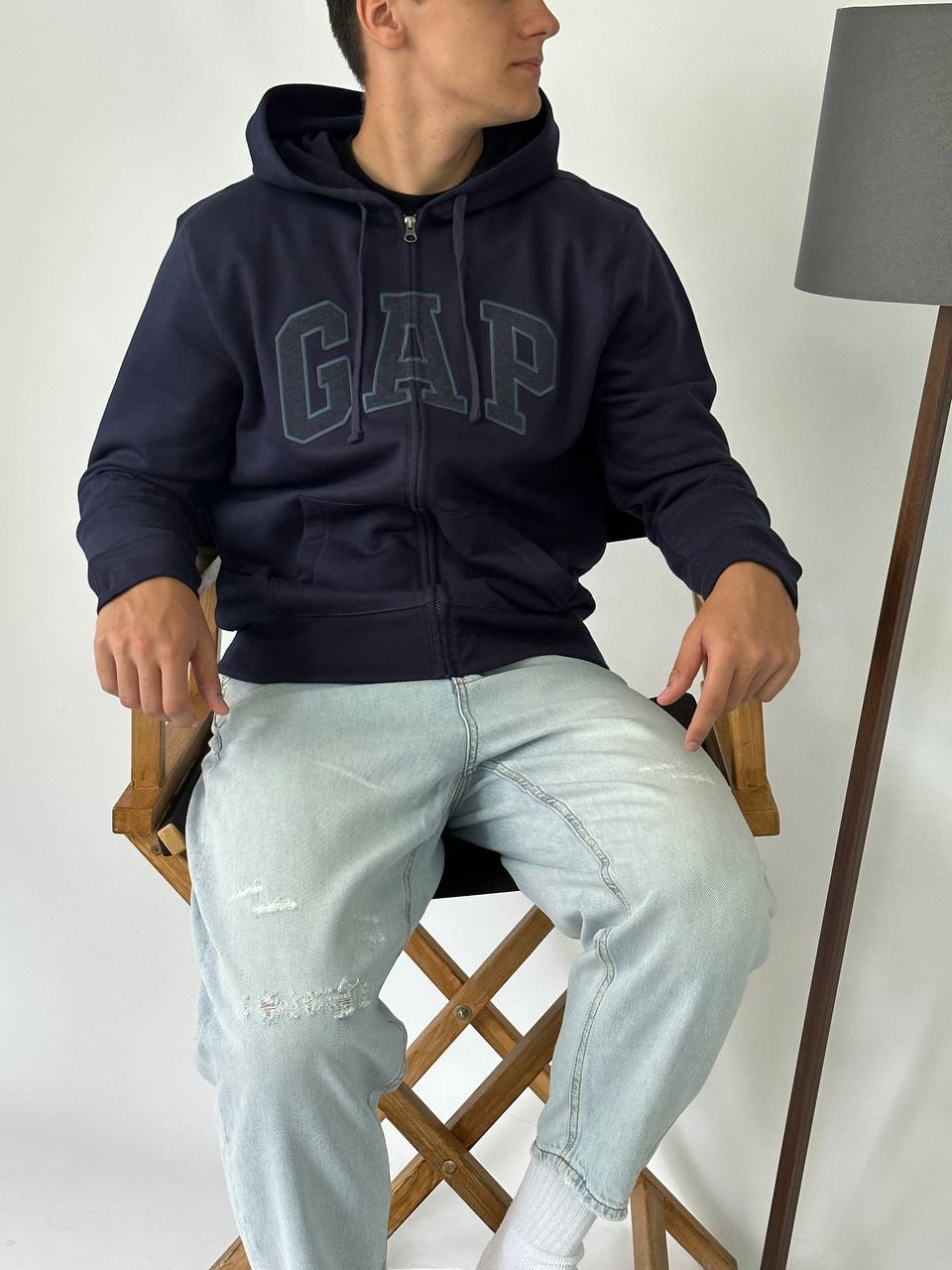 GAP LOGO FLEECE ZIP HOODIE «TAPESTRY NAVY»